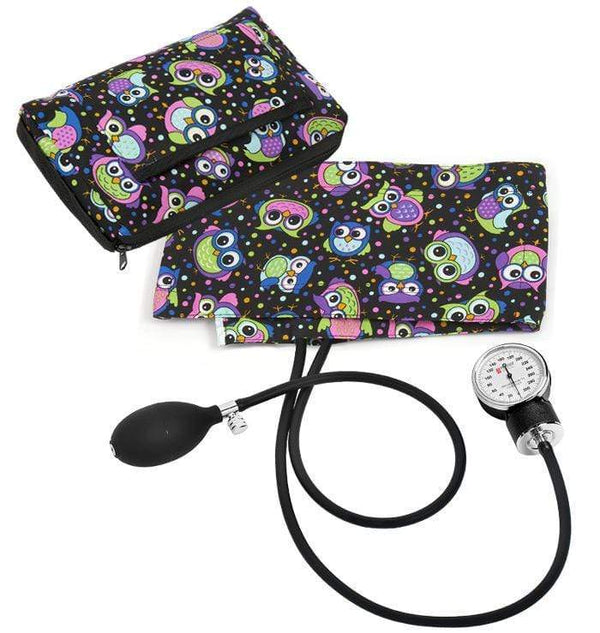 Prestige Medical Hand Held Sphygmomanometers Party Owls Black / Adult 10.0"-16.0" Prestige Premium Aneroid Sphygmomanometer with Carry Case