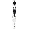 Prestige Medical Lanyards Black Blue White Prestige Retractable Neck Lanyard