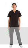 Prestige Medical Scrubs Top L / Black Prestige Unisex Scrub Tops