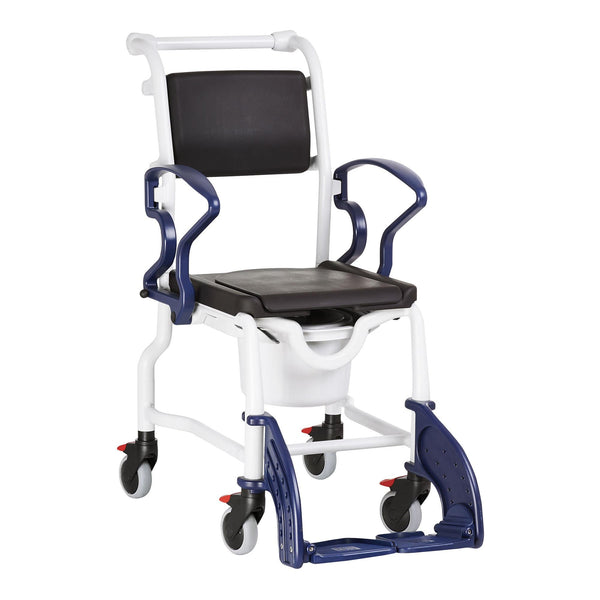 Rebotec Blue Rebotec BREMEN Shower Commode Chair for Small Adults