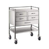 Pacific Medical Australia Instrument Trolleys 4 Half Drawers Resuscitation 304 Stainless Steel