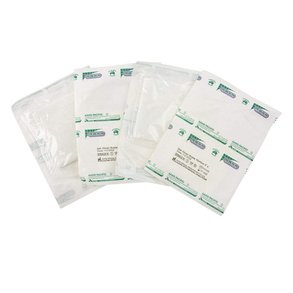 Aaxis Pacific 10cm x 10cm / 3s / Sterile Sage Non-Woven Swabs Peel Pack