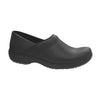 Sanita Wave Leather Clog with Carbon Style Closed Heel Black