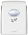 SCOTT 7377 Hard Roll Hand Towel Dispenser, White Lockable ABS Plastic, Compatible with 6765, 1005 & 6668 Codes