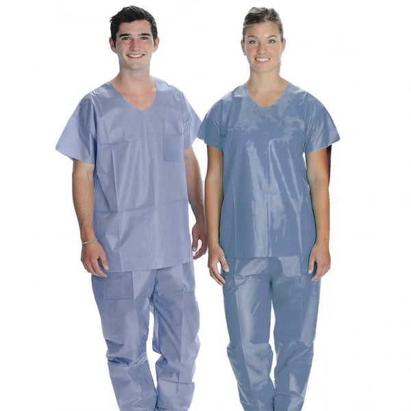MedCon Scrub Tops Fluid Resistant Large Disposable