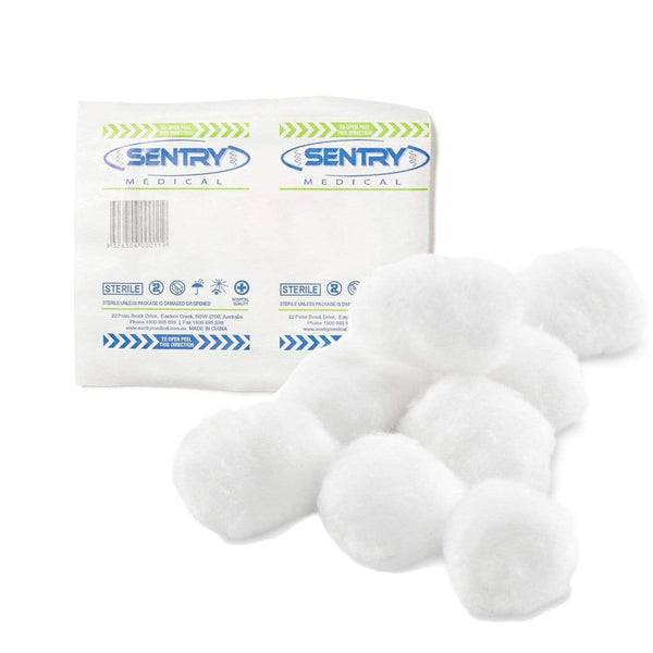 Sentry Medical Cotton Wool Large / 100pc / Non Sterile Sentry Cotton Balls