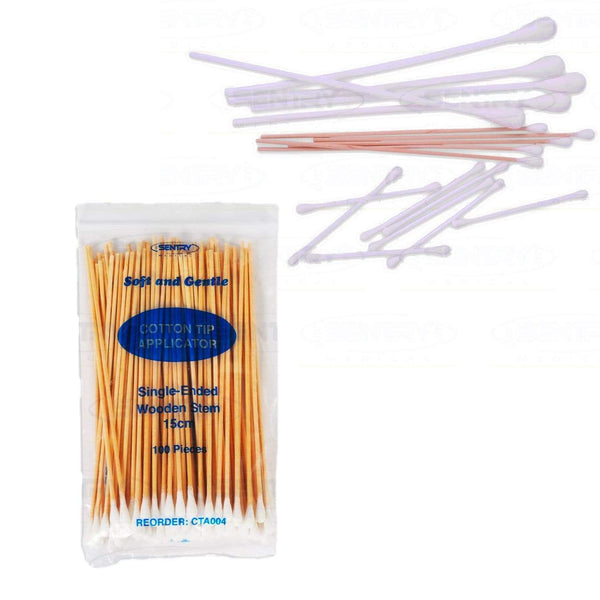 Sentry Medical Cotton Swabs 7.5cm / Double / Non Sterile Sentry Cotton Tip Applicator