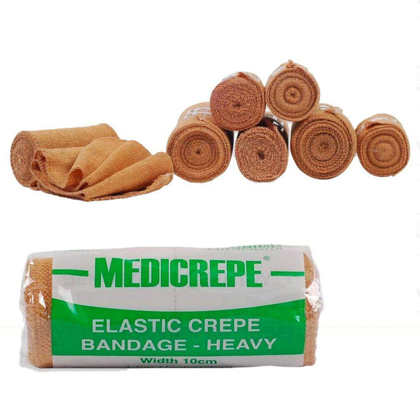 Sentry Medical Elastic Crepe Bandages 10cm x 1.5m / Heavy / Non Sterile Sentry MEDICREPE Elastic Crepe Bandage