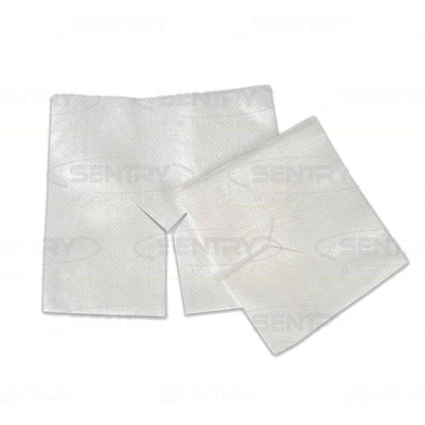 Sentry Medical Sponges, Swabs & Gauze 10cm / 10cm / Sterile Sentry Non Woven Split Drainage Tracheostomy Swab