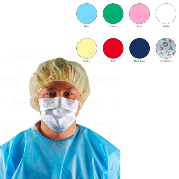 Sentry Medical Surgical Caps Blue Sentry OWEAR Round Caps