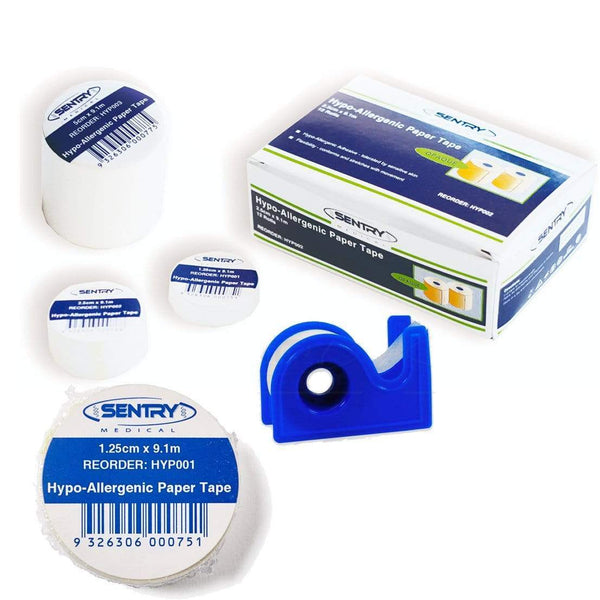 Sentry Medical Low Allergy Tapes 1.25cm x 9.1m / Without Sentry Paper Tape