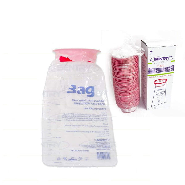 Sentry Medical Emesis Bags Sentry VBag Emesis Bag Red Ring