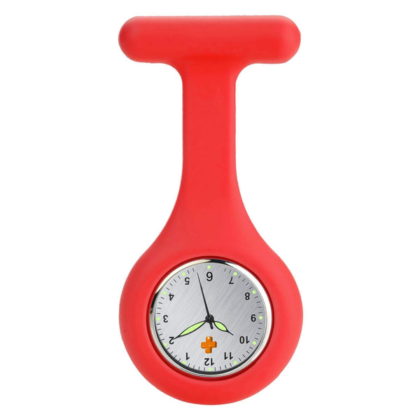 Medshop Fob Watches Red Silicone Nursing FOB Watch