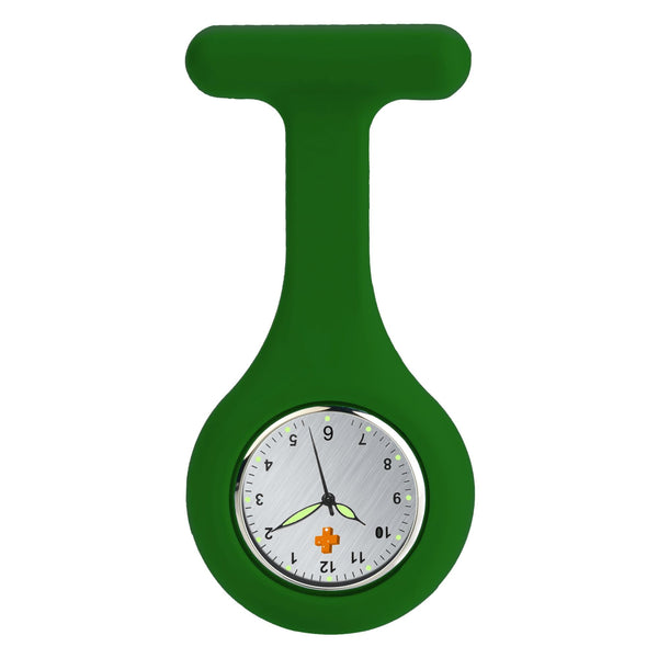 Medshop Fob Watches Dark Green Silicone Nursing FOB Watch