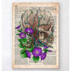 Codex Anatomicus Anatomical Print Skull With Flowers Old Dictionary Page