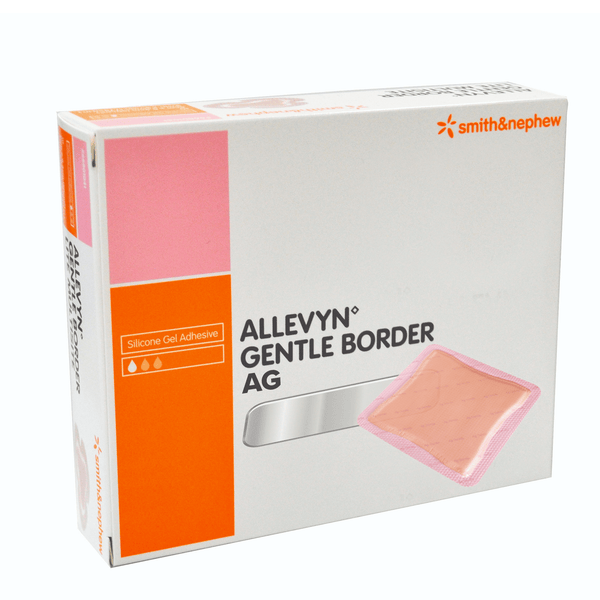 Smith & Nephew Exuding Wound Dressings 7.5x7.5cm Smith & Nephew Allevyn Ag Gentle Border Showerproof Dressing