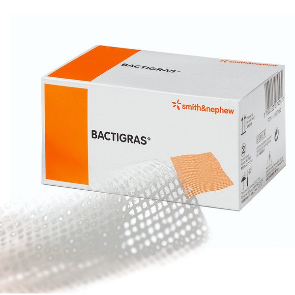 Smith & Nephew Exuding Wound Dressings 10x10cm / Box10 Smith & Nephew Bactigras Chlorhexidine Paraffin Gauze Dressing