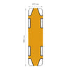 Spencer Stretchers Squared Profile with Lift Back - Model 281 / Yellow Spencer Stackable Emergency Stretcher