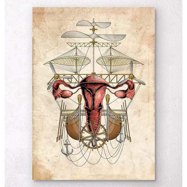 Codex Anatomicus Anatomical Print Steampunk Uterus