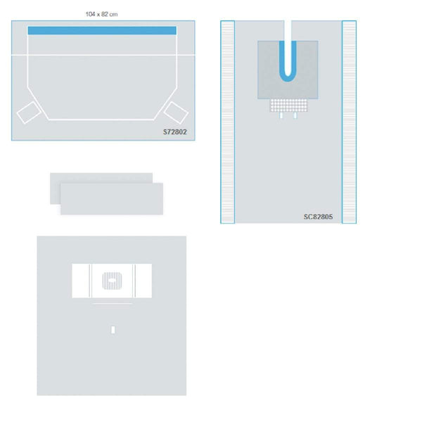 Aaxis Pacific 112cm x 152cm / Half Drape / Sterile Suresafe 35 Drapes