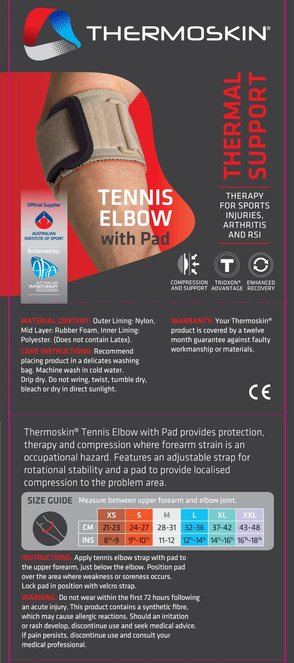 Thermoskin Thermoskin Elbow Tennis Pad Beige Small