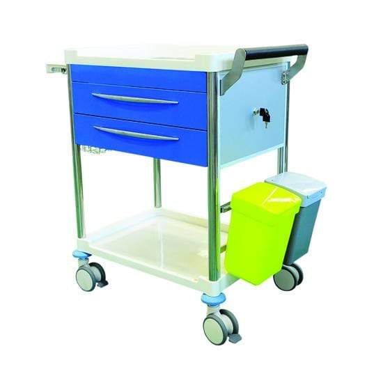 Pacific Medical Australia Instrument Trolleys Blue / 2 Drawer Treatment Trolley