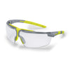 Uvex I-3 Add Eye Protection Prescription Clear SV Excellence Lens Grey/Lime Fram