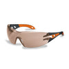 UVEX Safety Glasses Clear / 45% / Black/ Orange Arms / SV Excellence UVEX Pheos Eye Protection Spectacles