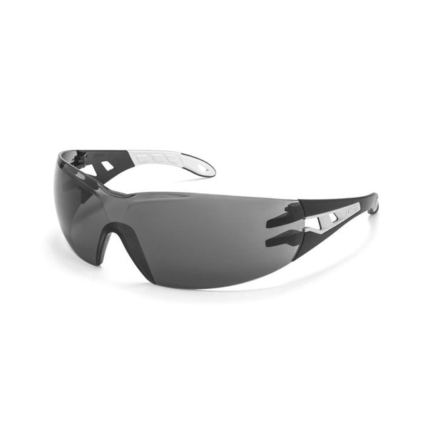 UVEX Safety Glasses Grey / 14% / Black/White Arms / SV Sapphire UVEX Pheos Eye Protection Spectacles