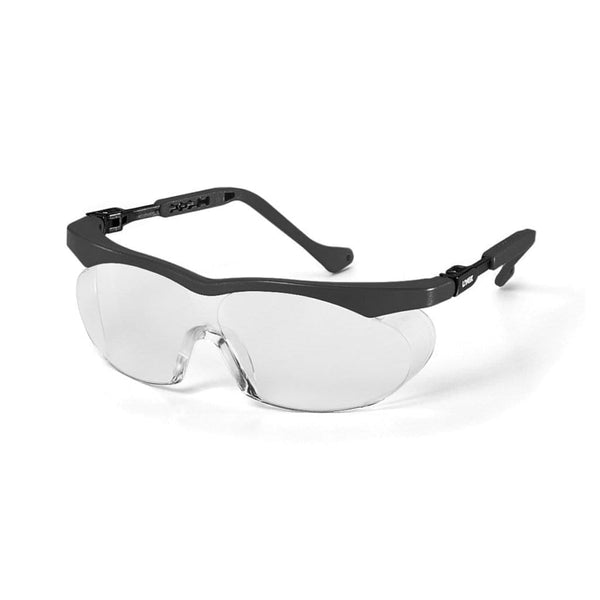 UVEX Safety Glasses Clear / 80%+ / Black Frame / SV Sapphire UVEX Skyper Eye Protection Spectacles