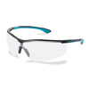 UVEX Safety Glasses Clear / 80%+ / Black/Blue Frame / SV Sapphire UVEX Sportstyle Eye Protection Spectacles