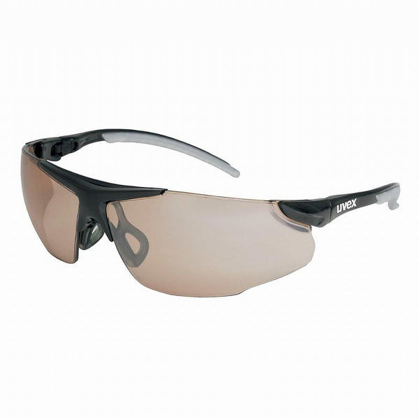 UVEX Safety Glasses Light brown mirror / 45% / Black/Silver Frame / VLT UVEX Sprint Eye Protection Spectacles