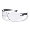 UVEX Safety Glasses Clear / 80%+ / Grey Translucent Arms / SV Sapphire UVEX X-Fit Eye Protection Spectacles