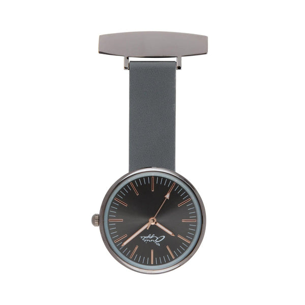 Annie Apple Fob Watches Venus Interchangeable Rose Gold/Gunmetal/Grey Leather Fob Watch