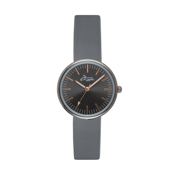 Annie Apple Fob Watches Venus Interchangeable Rose Gold/Gunmetal/Grey Leather Fob Watch