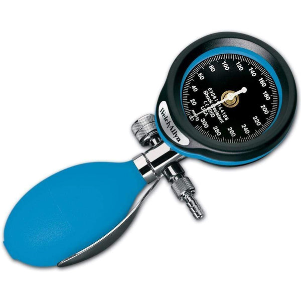 Welch Allyn Hand Held Sphygmomanometers Blue / Without Cuff Welch Allyn Durashock Model DS55 Aneroid Sphygmomanometer