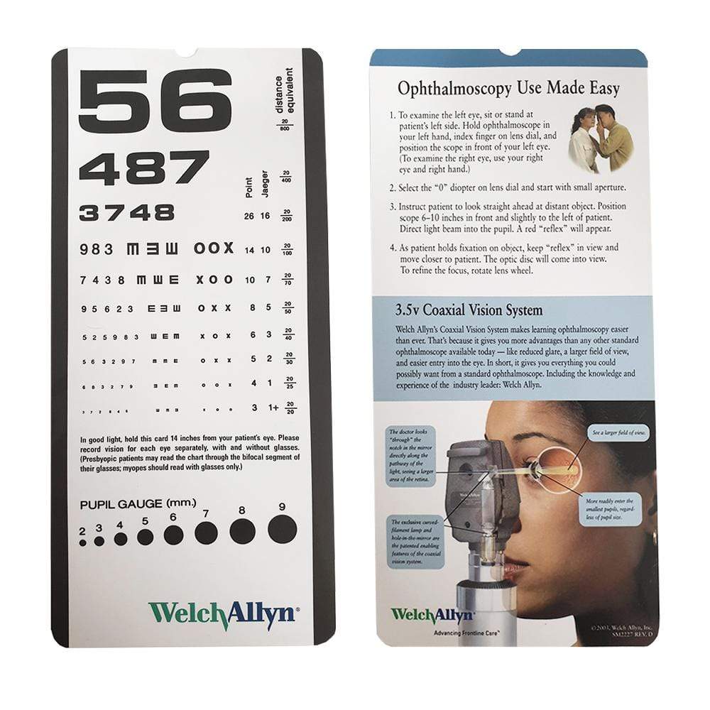 Welch Allyn Spot Vision Screener Conversion Chart