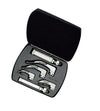 Welch Allyn Laryngoscope Blades Standard English Macintosh / C' Cell Battery Handle No. 60400 'AA' Cell. Battery Handle and Case No. 05791-U. Welch Allyn Laryngoscope Sets with Blades