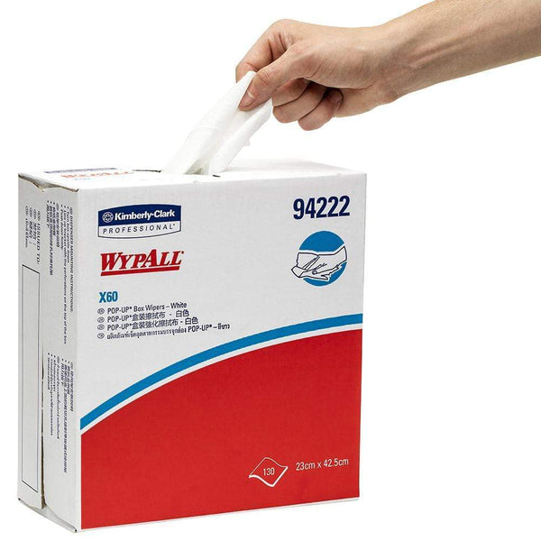 Wypall Wipers Extended Use White / 23cm x 42.5cm / 130 Wipers/Box WYPALL Extended Use Wipers X60 Multipurpose Cloth