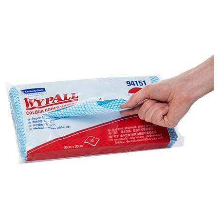 Wypall Wipers Reusable Blue / 60cm x 30cm / 20 Wipers/Pack WYPALL Re-Usable Wipers Colour Coded Wipers - Regular Duty