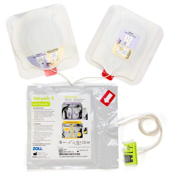 Zoll Defibrillator Pads Adult Zoll Stat.Padz II HVP Multi-function AED Plus & Pro (PK/2) 8900-0801-01 Zoll AED Pro Pads