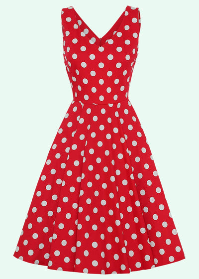 Land importere Fjern Røde kjoler | Stort udvalg af kjoler i klassisk 50'er & 60'er stil