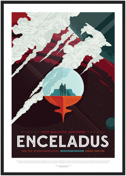 Enceladus NASA Poster