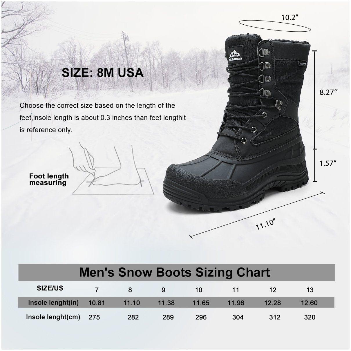 aleader mens snow boots