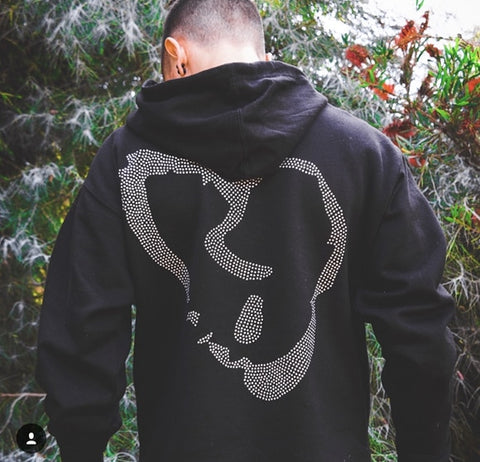 revenge rhinestone hoodie