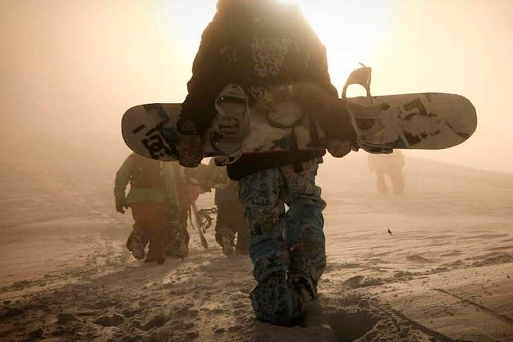 Fotógrafos de deportes de montaña uller máscaras de esquí