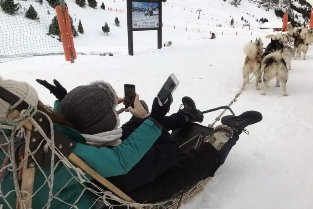 Mushing o trineo con perros apres ski en Cerler