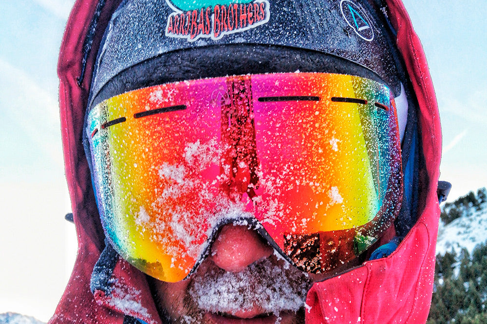 Gafas de esquí / Gafas de snowboard Blanco - Cristal de espejo rosa