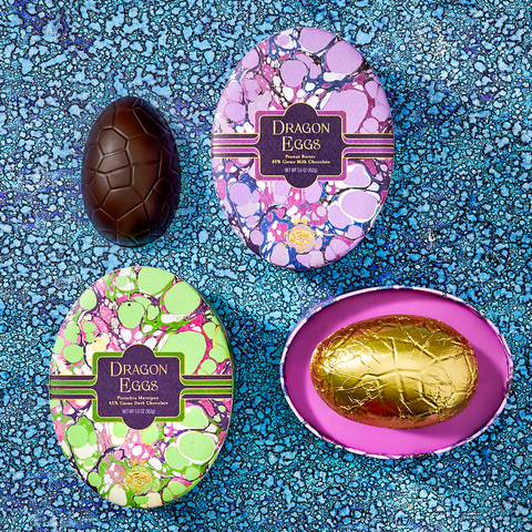 Our creamy, nut-butter filled Dragon Eggs are a unique twist on a classic Easter favorite.