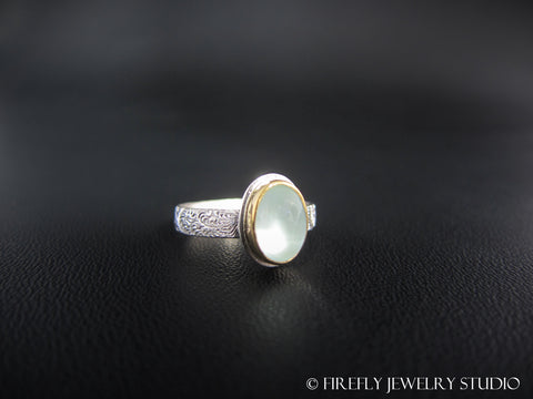 Aquamarine Oval Ring by Firefly Jewelry Studio